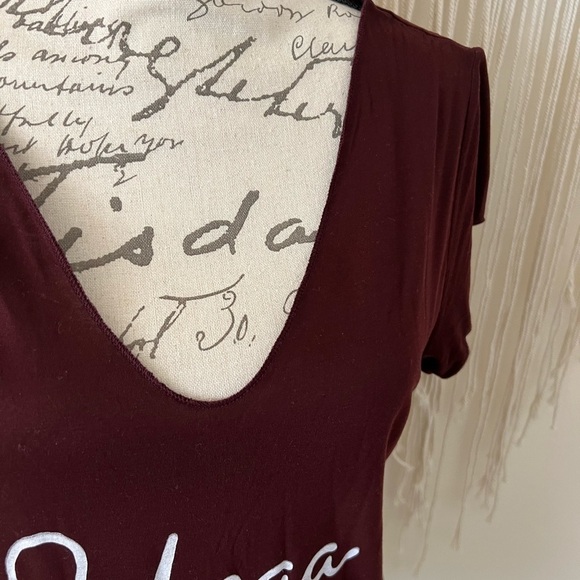 Burgundy Yoga Shirt - Picture 2 of 5